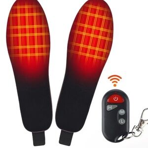 Heated Insoles with Remote - Red/Black